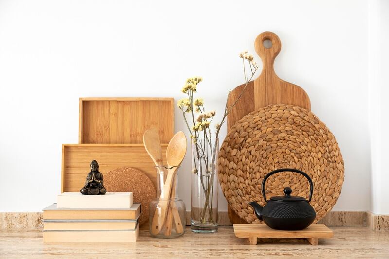 Arreglo creativo de cocina de práctica de fengshui