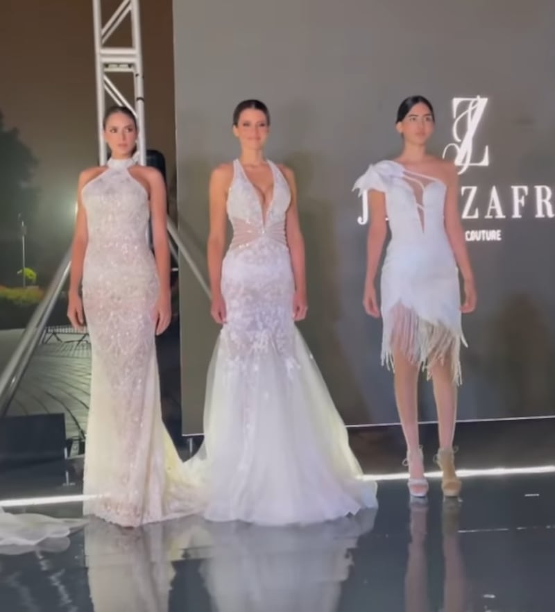 Candidatas Miss Perú 2024 en el desfile de José Zafra.