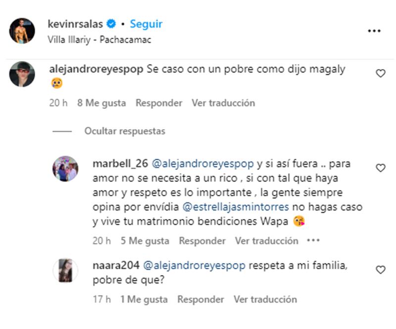 Los comentarios para Kevin Salas.